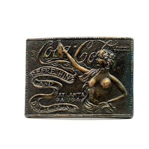 Vintage Coca-Cola "Tiffany & Co" Brass Belt Buckle Fantasy Americana Ad Piece